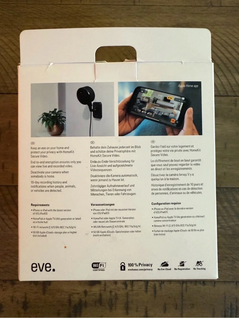 Eve Cam Indoor Security Camera - Black